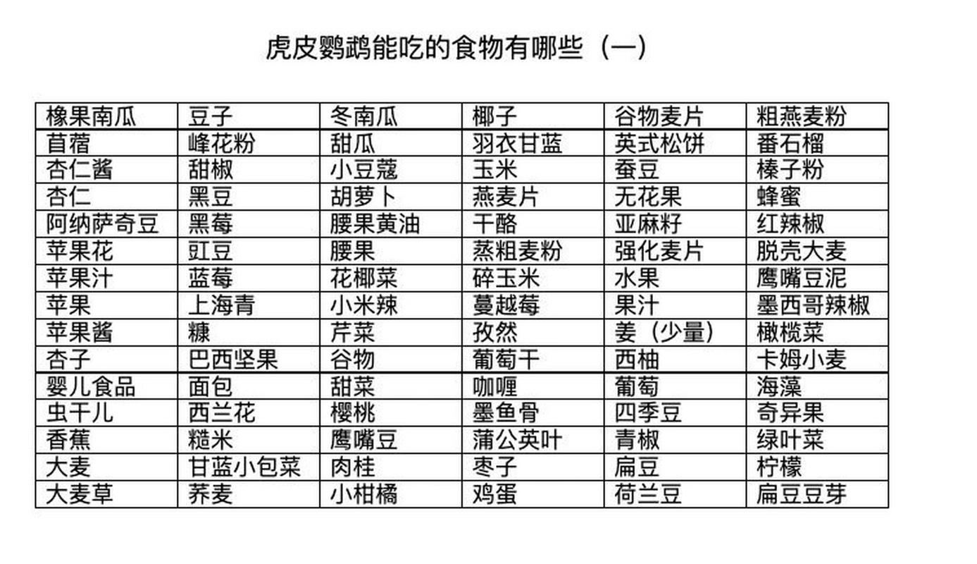 虎皮鹦鹉吃什么食物最好，虎皮鹦鹉吃什么主食比较好